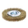 344563 | Rotačná kefa, mosadzný drôt zvlnený stolová brúska 150x30-34 / mosadz 0,30