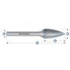 113063075 | G (SPG) - Spitzbogen Frässift HP-5 12,0x30x6-75 mm, unbeschichtet
