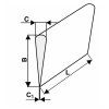 T437134 | Brúsiaci kameň čepeľovito zaoblený 13/5x45x115 mm, zrno 320, tvrdosť O, tvar 90HM