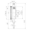 1155-02-710 | Odchýlkomer číselníkový s uchytením SHOCK PROOF, priemer 60 mm, presnosť 0,01 mm, zdvih 0-10 mm
