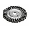 17029 | Rotačná kefa priemer 150 mm, uchytenie 22,22 mm, oceľový drôt splietaný 0,5 mm