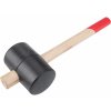 2616 | Gummihammer, schwarz, Holzgriff 75 mm