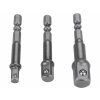 Ütőadapter készlet 1/4″ - 1/4″ - 3/8″ - 1/2″ - 3 részes | Extol Craft (32600)