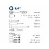 4700003 | Steckschlüsselsatz 1/4", 4–14 mm – 31-teilig