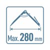 8801800 | Zirkel mit Stifthalter 0 - 280 mm