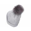 Čepice s čelovým světlem s bambulí světle šedá | Extol Light (43465)