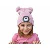 Kindermütze mit Stirnlampe, rosa | Extol Light (43458)