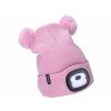 43458 | Čepice dětská s čelovým světlem růžová