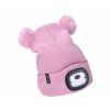 Kindermütze mit Stirnlampe, rosa | Extol Light (43458)