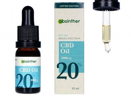 A123 absinther broad spectrum 23 mct cbd olej 20 10ml