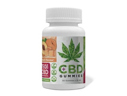 cbd bonbony gummies 750mg 90g broskvova prichut