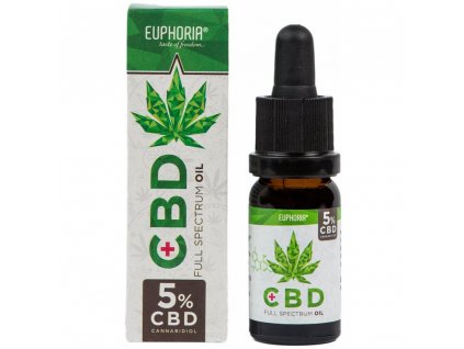 Euphoria CBD konopný olej full spectrum 5% 500 mg 10 ml