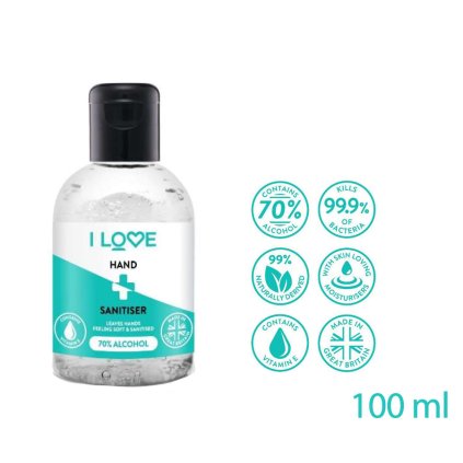 I Love Antibacterial Gel 100 ml