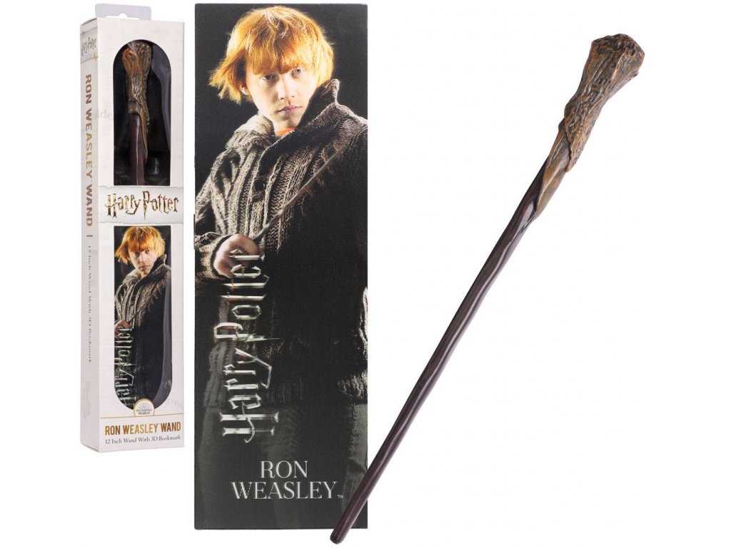 Originální hůlka Ron Weasley 30 cm + 3D Záložka