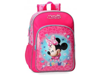 Rozkošný dětský jednokomorový batoh Minnie Help Way - růžový