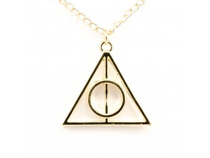 Harry Potter relikvie smrti náhrdelník - zlatý