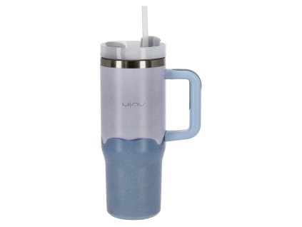 MIAU Termohrnek s brčkem 1,18L - Modrá