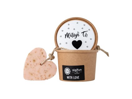 Dárkové mýdlo srdce v krabičce Miluji Tě - 70 g