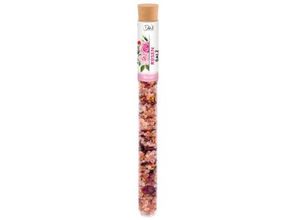 Růžová sůl s růžovými květy ve zkumavce ST - 15g