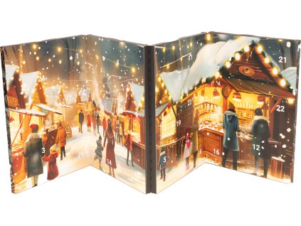 Floragold Adventní kalendář 2025 - Degustační kolekce prémiových čajů v pyramidových sáčcích - 24 čajových překvapení - Floragold