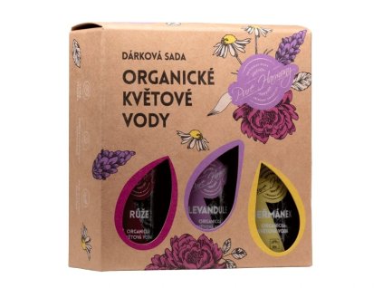 Dárková sada organických květových vod  Pure Harmony (3x50ml)