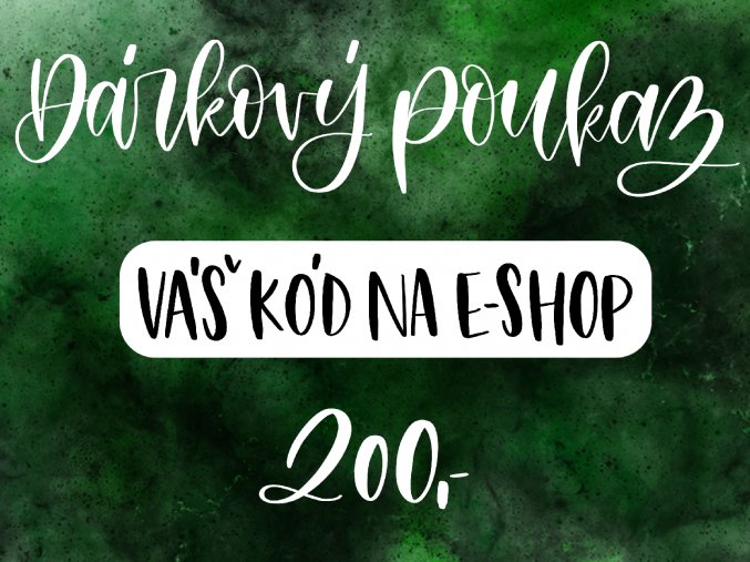 Dárkový poukaz 200 Kč  ELEKTRONICKÝ POUKAZ NA NÁKUP ZBOŽÍ V HODNOTĚ 200 KČ