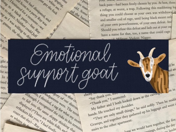 Záložka: Emotional support goat