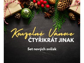 Set svíček: Kouzelné Vánoce  Čtyři nové svíčky a sváteční atmosféra pod každým víčkem