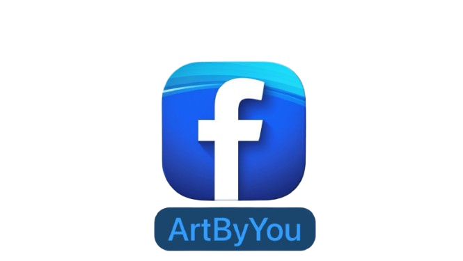 modra pozadie F písmeno biele