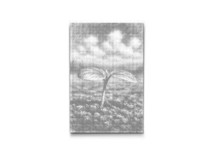 Malý zelený klíček v pôde bodkovanie s ramom