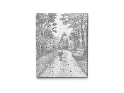 Jesenná prechádzka v lese bodkovanie s ramom