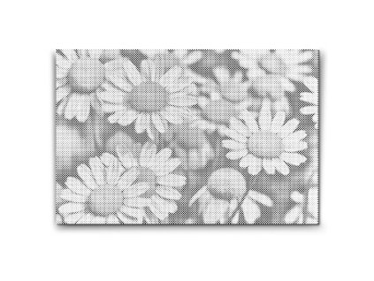 Kvietky margaréty bodkovanie s ramom