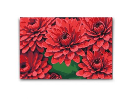 Červené germalovanie podla ciselbery  s ramom