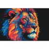 Farebný portrét leva bez ramu