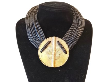 kozeny-nahrdelnik-bronzovy-privesek-afrika