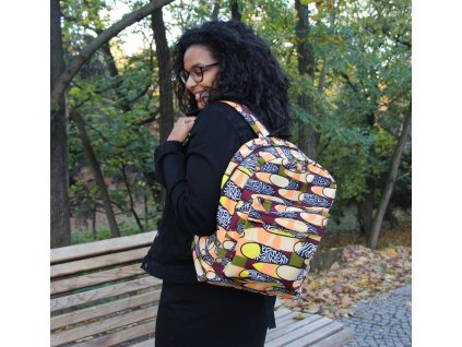 Batoh-batůžek-aktovka-bavlněná-africká-látka