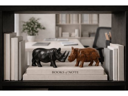 dřevěná figurka nosorožec z afriky