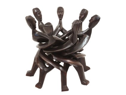 Dřevěný podstavec pod stolek-dřevěná dekorace-africké umění Unity