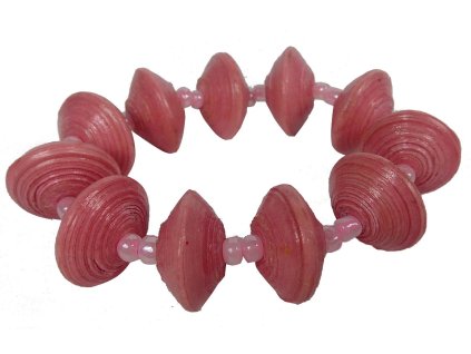 Ručně vyráběný dámský náramek Mandala z recyklovaného papíru. Jemný, barevný a udržitelný doplněk, který spojuje krásu s ekologickým příběhem.