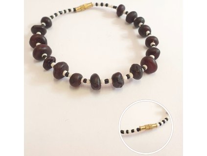 náramek-semínky-Wangari -přírodní náramek-etno náramek-africké šperky-Keňa-pánský náramek-dámský náramek-dětský náramek
