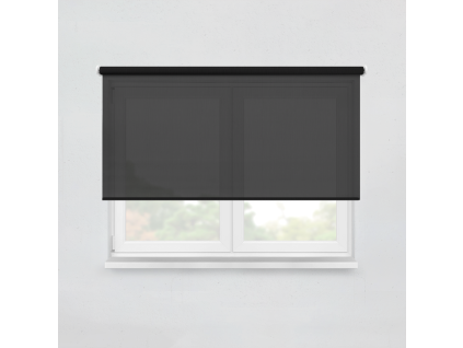 Fabric roller blind VITORIA 718 charcoal black