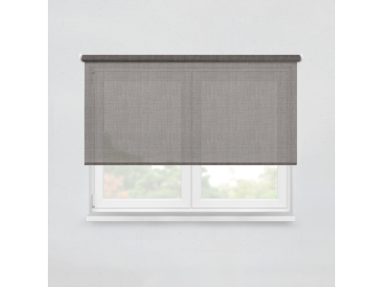 Fabric roller blind LINEN EYE 4136 dark brown