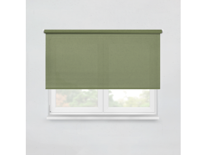 Fabric roller blind LOOM LRL20 olive green