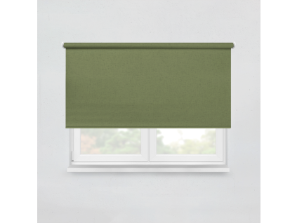 Fabric roller blind LOOM XRL20 olive green