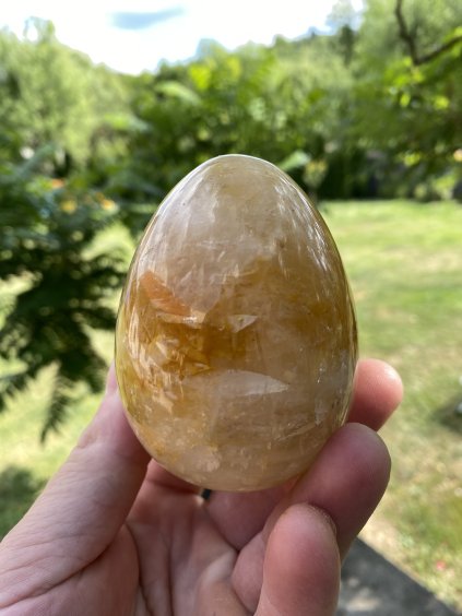 Křišťál vejce s limonitem