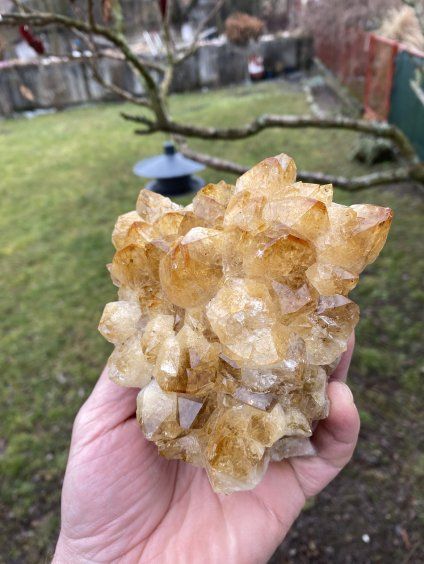 Citrín/Pálený Ametyst drúza