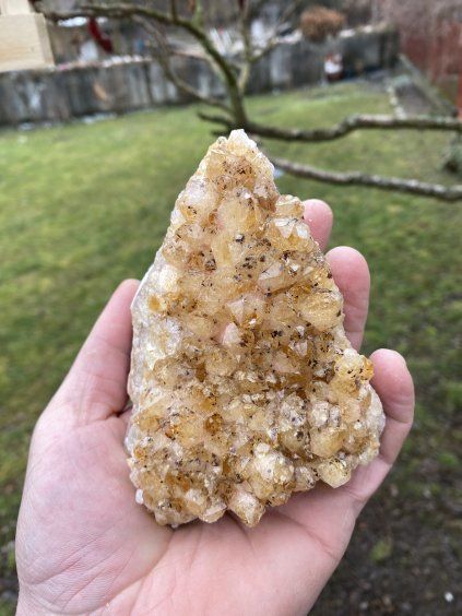 Citrín/Pálený Ametyst drúza