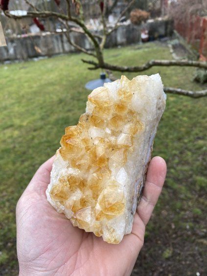 Citrín/Pálený Ametyst drúza