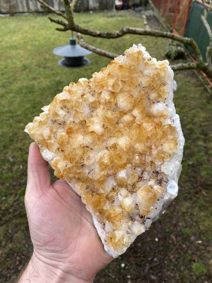 Citrín/Pálený Ametyst drúza