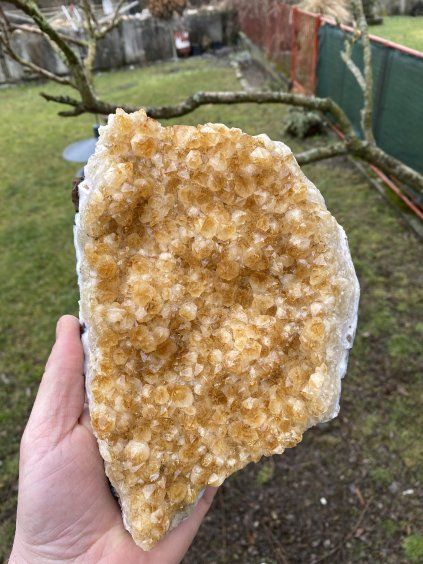 Citrín/Pálený Ametyst drúza